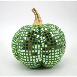 6 for $15 NEW Fabric Disco Pumpkin GREEN